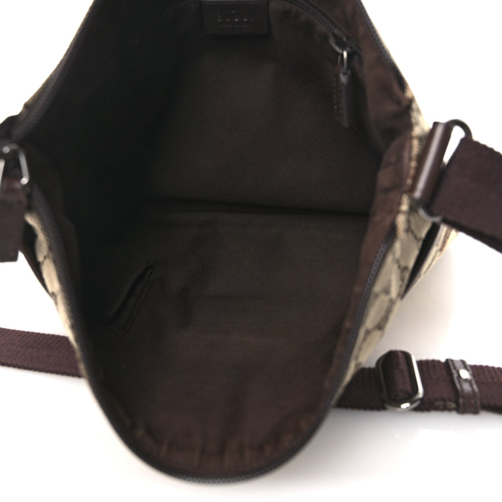Monogram Calfskin Perforated Medium Flat Messenger Bag Dark Brown