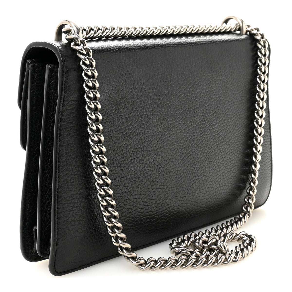 Pebbled Calfskin Small Dionysus Shoulder Bag Black