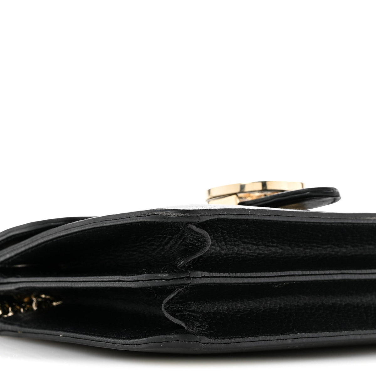 Dollar Calfskin Small Interlocking G Shoulder Bag Black