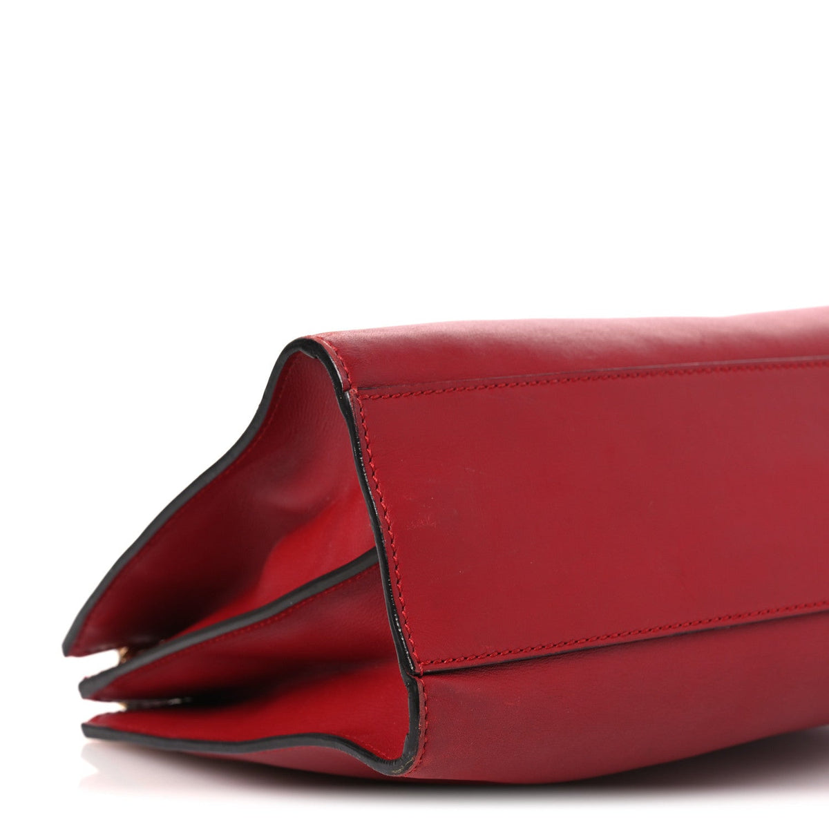 Nappa Bamboo Web Small Nymphaea Top Handle Bag Hibiscus Red
