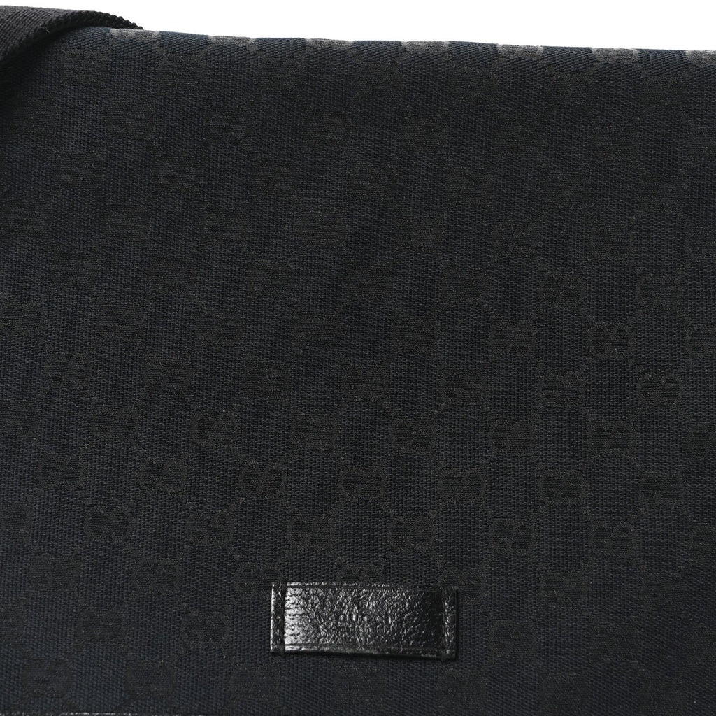 Monogram Web Medium Flap Messenger Black