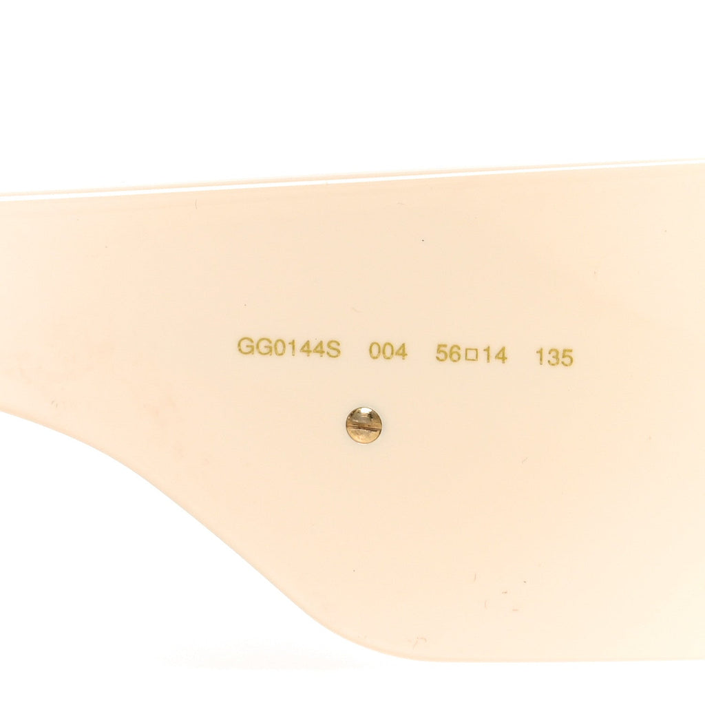 Acetate Crystal Oversize Hollywood Forever Sunglasses GG0144S Ivory