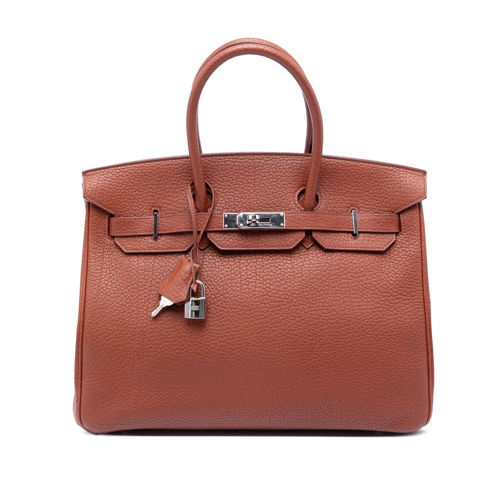 Birkin Handbag Red Togo with Palladium Hardware 35