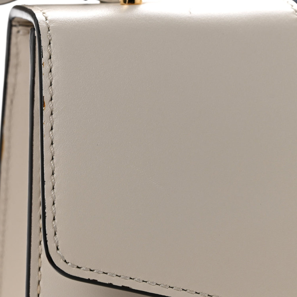 Calfskin Small Sylvie Shoulder Bag Off White