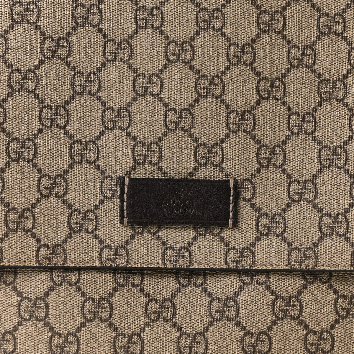 GG Plus Monogram Messenger Diaper Bag Dark Brown