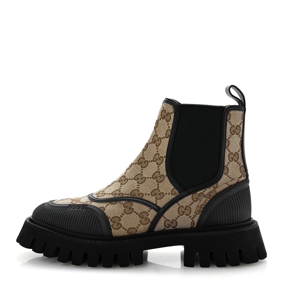 GG Supreme Monogram Ankle Booties 39.5 Mystic White Beige Ebony Black