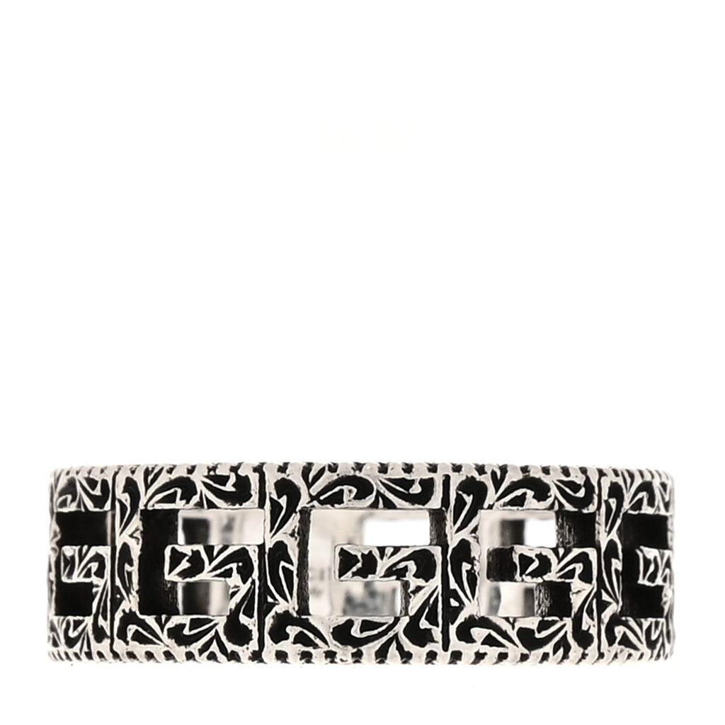 Sterling Silver Narrow Square G Band Ring 54 7