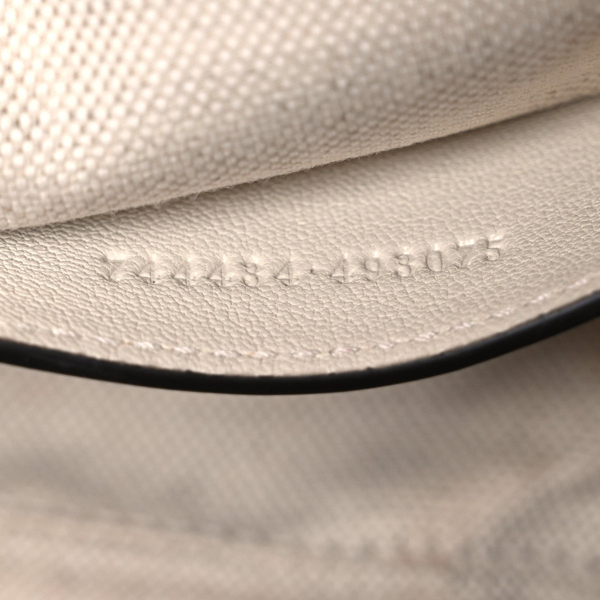 Sakai Be Green Calfskin Diagonal Stitched Blondie Top Handle Bag Mystic White