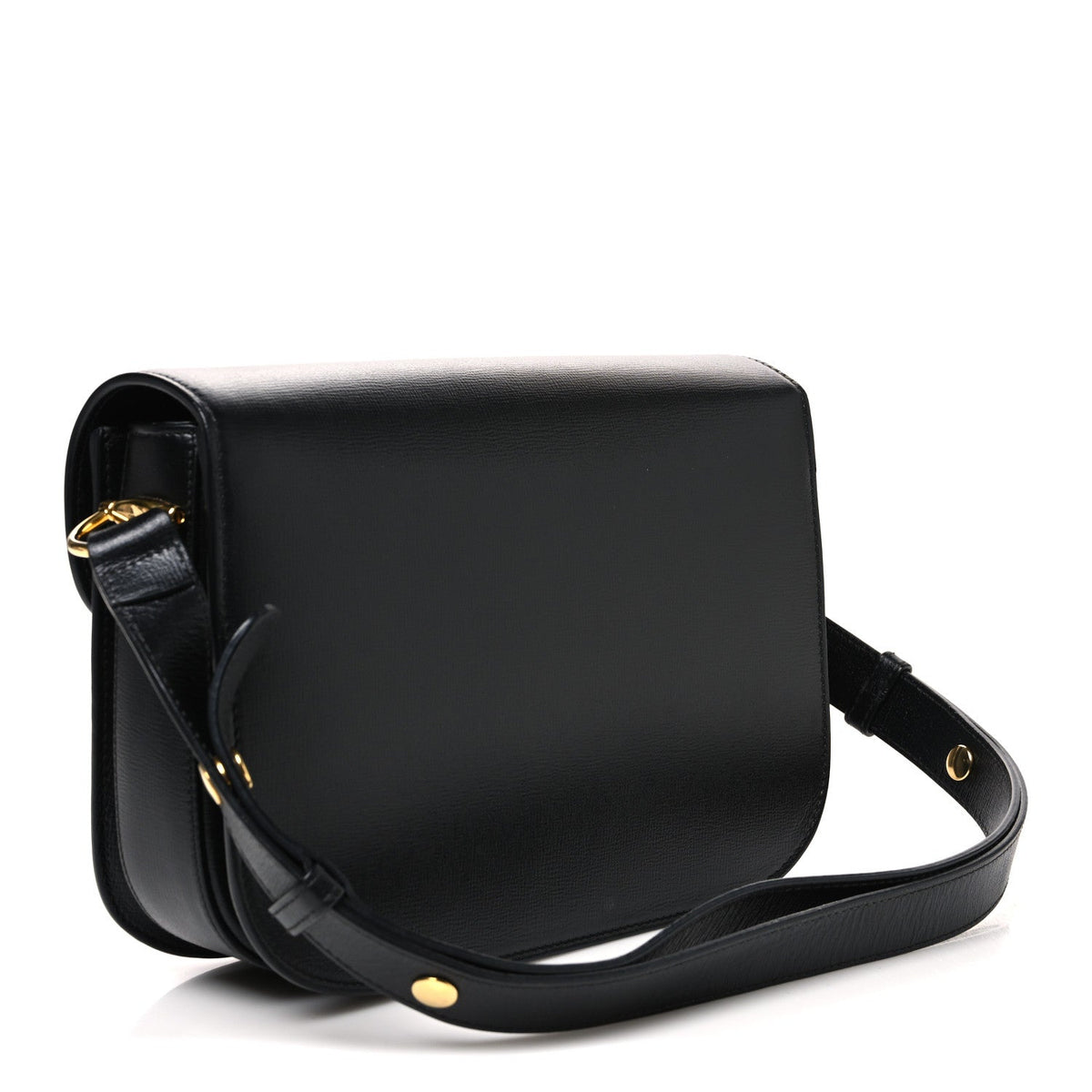 Azalea Calfskin Horsebit 1955 Shoulder Bag Black Black