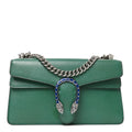 Dollar Calfskin Enamel Small Dionysus Shoulder Bag Emerald Electric Blue