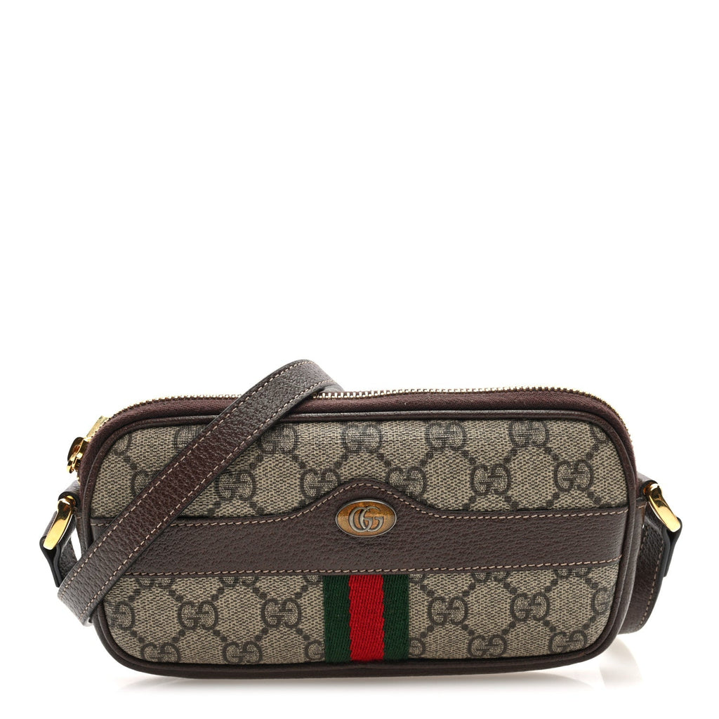 GG Supreme Monogram Web Mini Ophidia GG Bag Brown