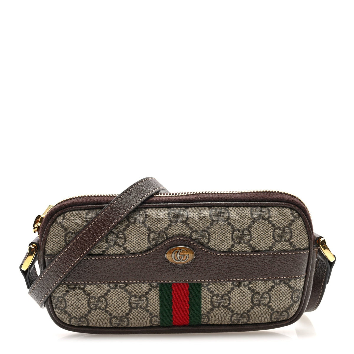 GG Supreme Monogram Web Mini Ophidia GG Bag Brown