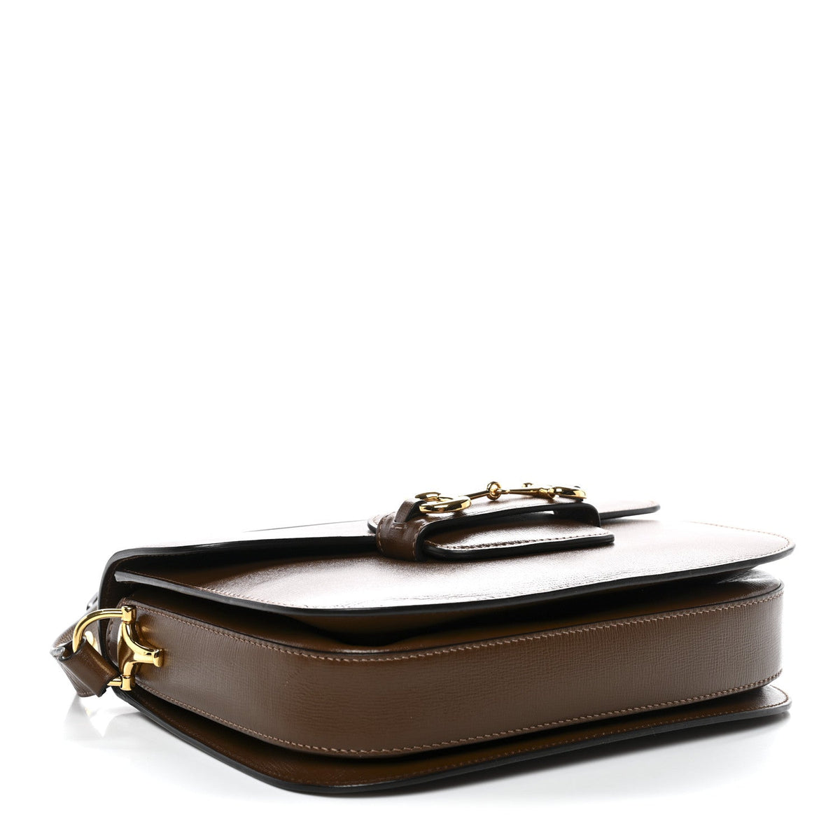 Azalea Calfskin Horsebit 1955 Shoulder Bag Brown Sugar