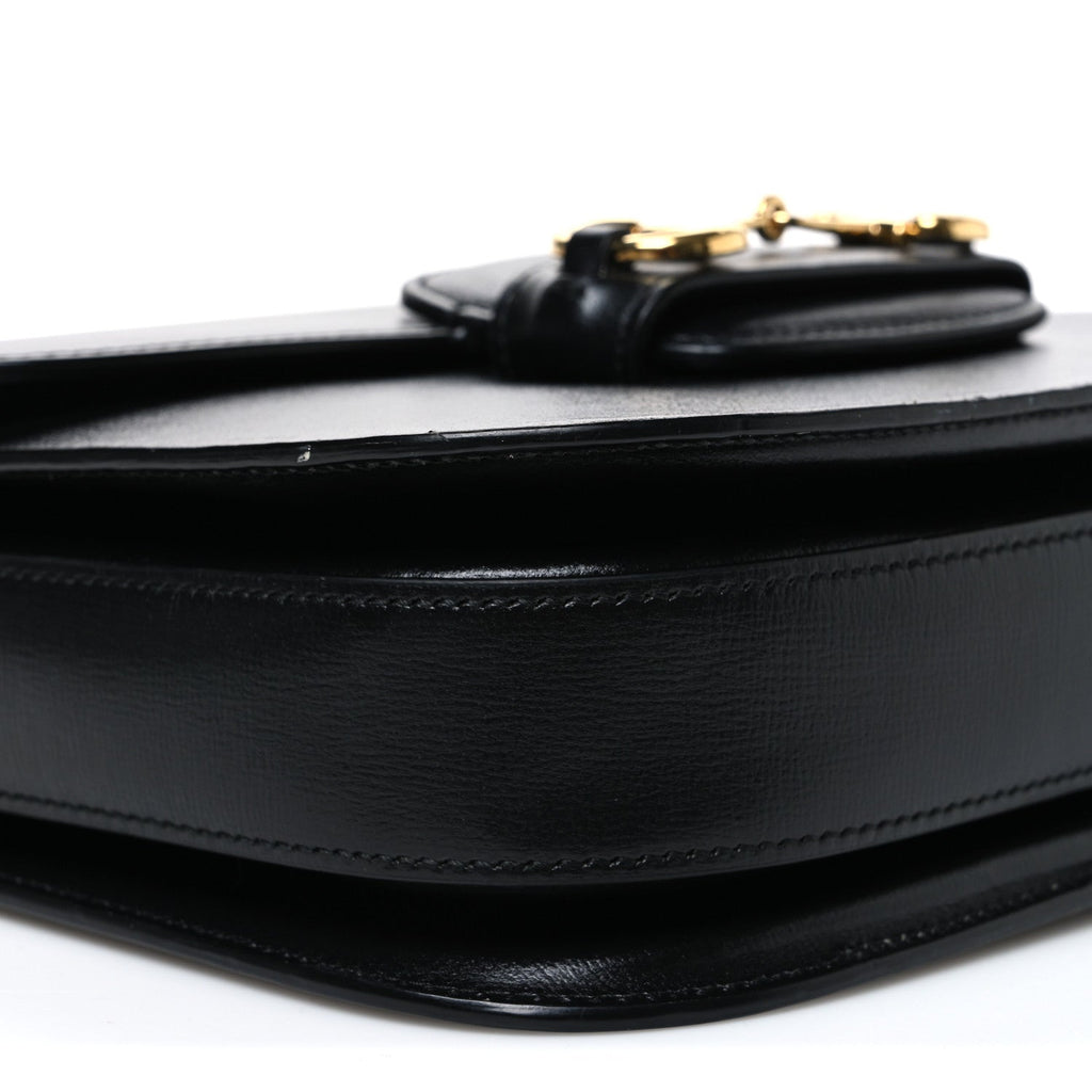 Azalea Calfskin Horsebit 1955 Shoulder Bag Black Black