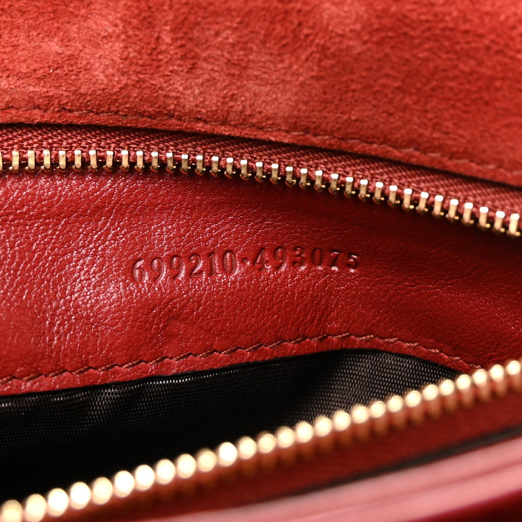 Suede Talco Roxy Calfskin Web Medium Blondie Shoulder Flap Bag Blondie Red