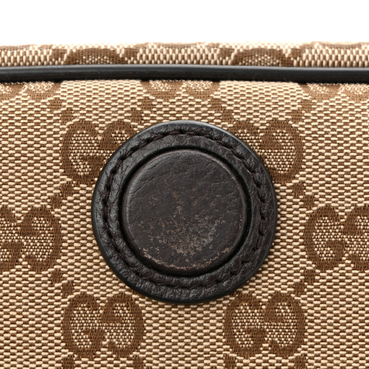 Monogram Flap Messenger Bag Beige Dark Brown