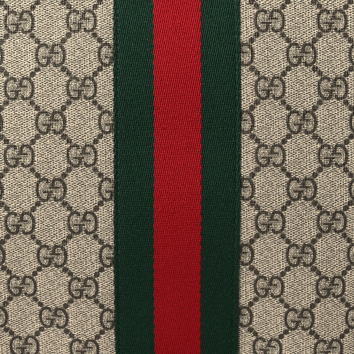 GG Supreme Monogram Textured Dollar Calfskin Web Ophidia Savoy Garment Bag Beige Ebony New Acero