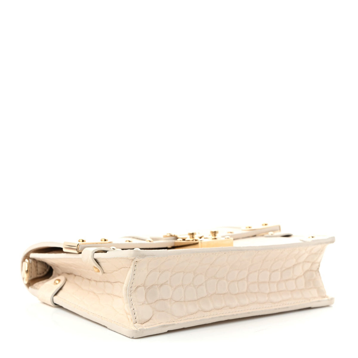 Alligator Trunk Chain Wallet Latte