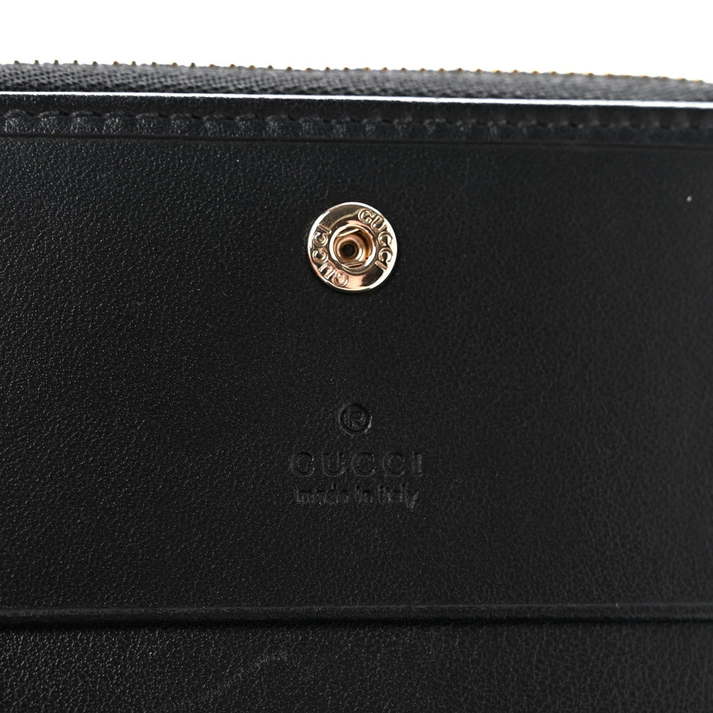 Calfskin Matelasse GG Marmont Compact Wallet Black