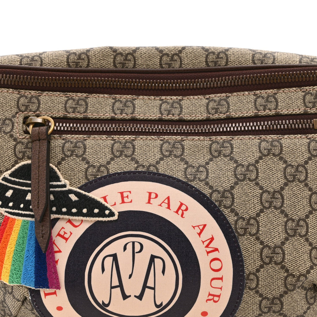 GG Supreme Monogram Courrier Belt Bag Beige New Acero