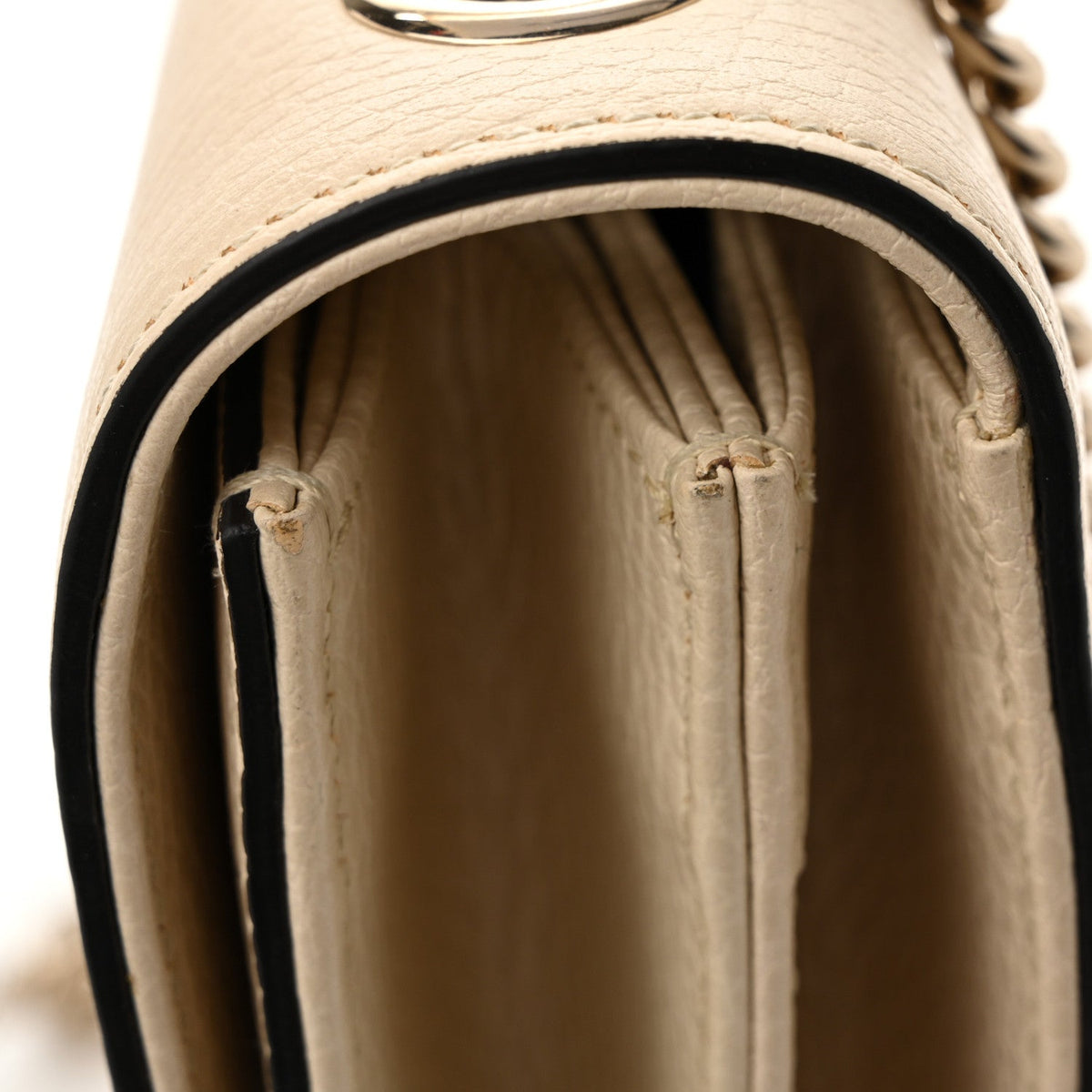 Dollar Calfskin Interlocking G Shoulder Bag Ivoire