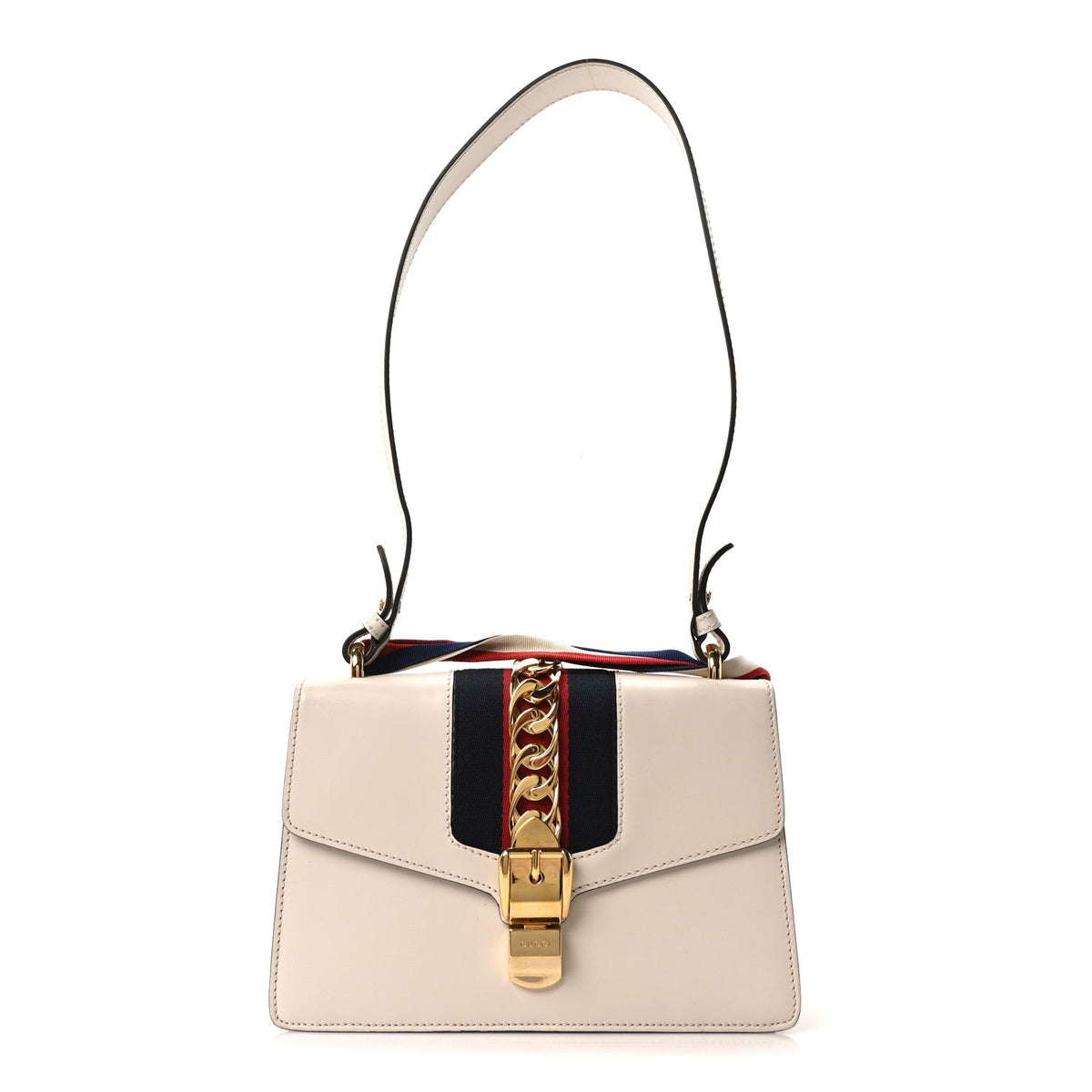 Calfskin Small Sylvie Shoulder Bag Off White