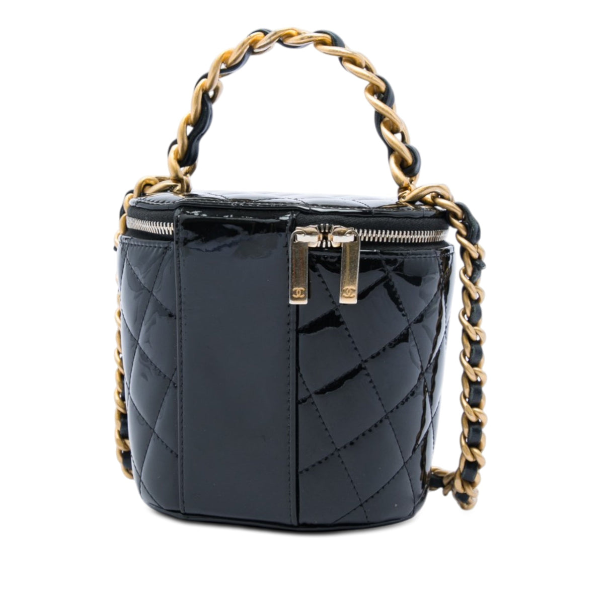 Afternoon Tea Vanity Bucket Bag Quilted Patent