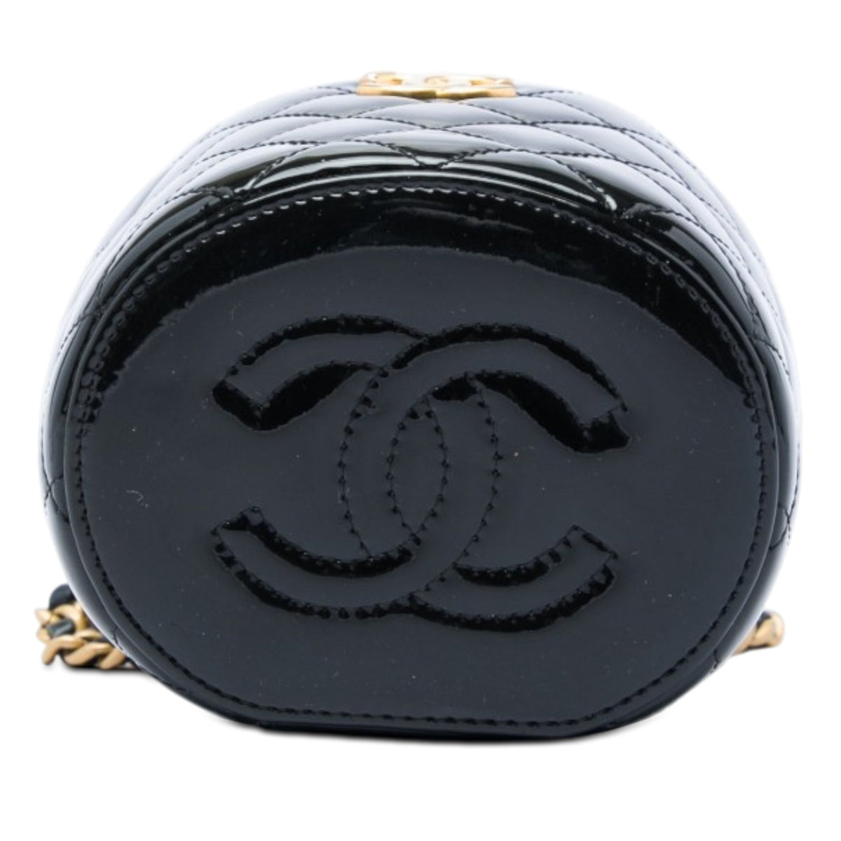 Afternoon Tea Vanity Bucket Bag Quilted Patent