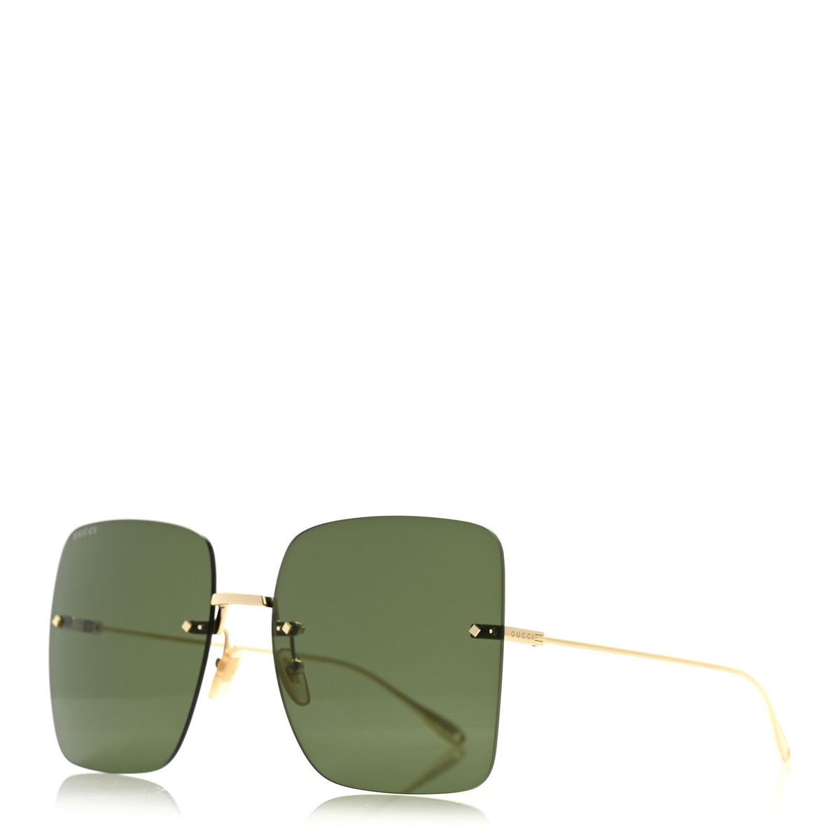 Acetate Detachable Charm Square Frame Sunglasses GG1147S Green