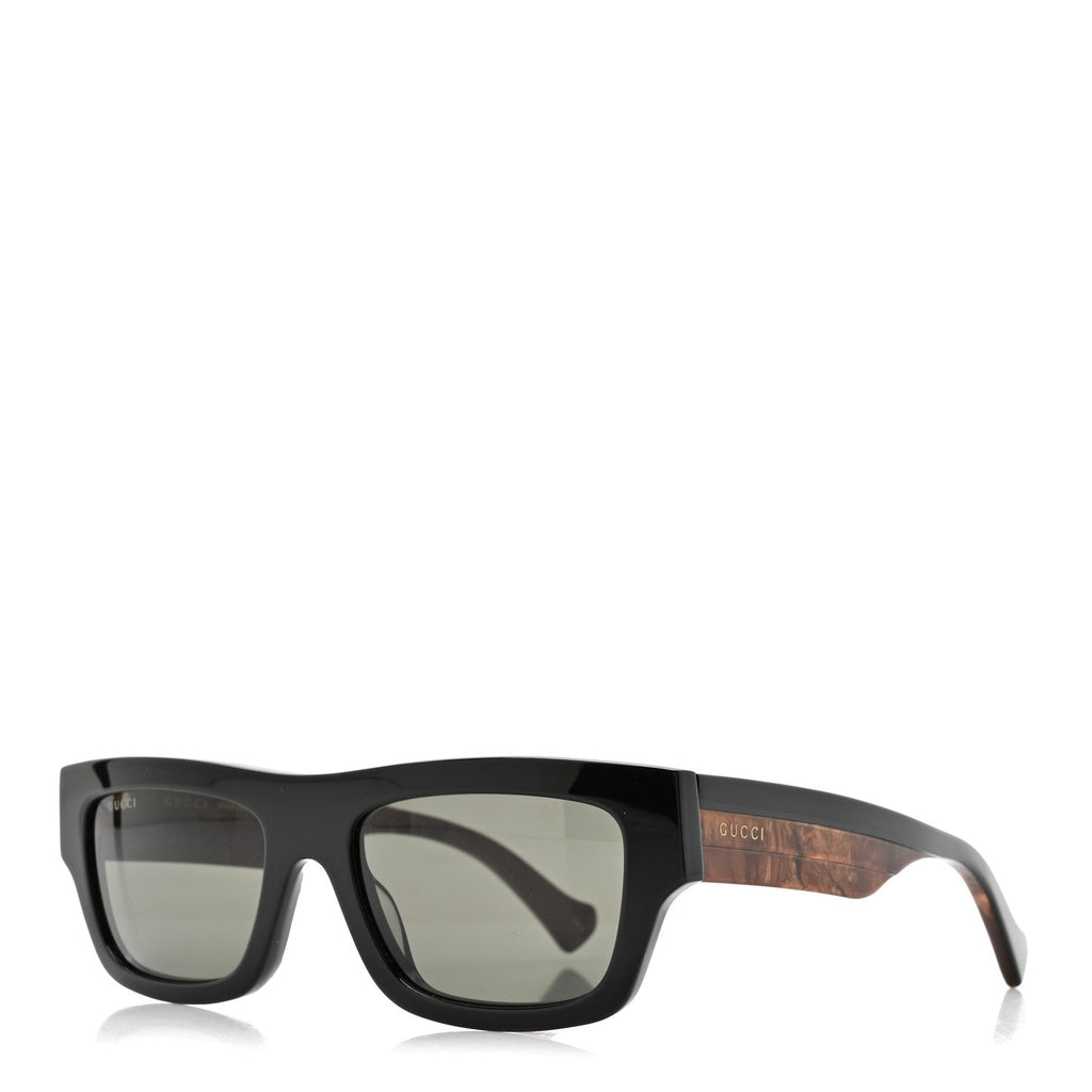Acetate Rectangle Frame Web Sunglasses GG1301S Brown
