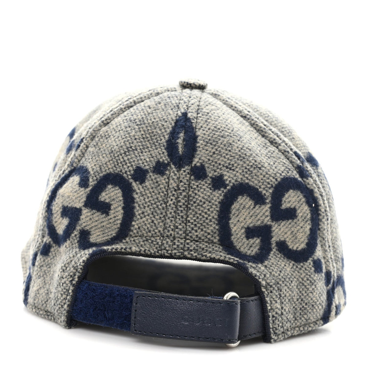 Wool Monogram Jumbo GG Antonio Baseball Hat M Grey