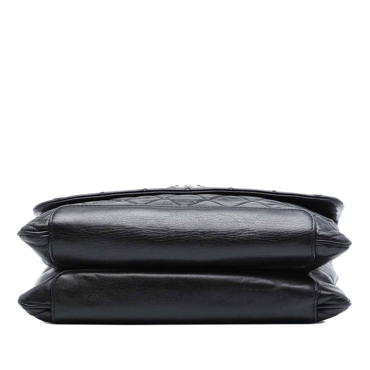 Aged Chain Compartment Messenger Bag Quilted Glazed Calfskin Medium