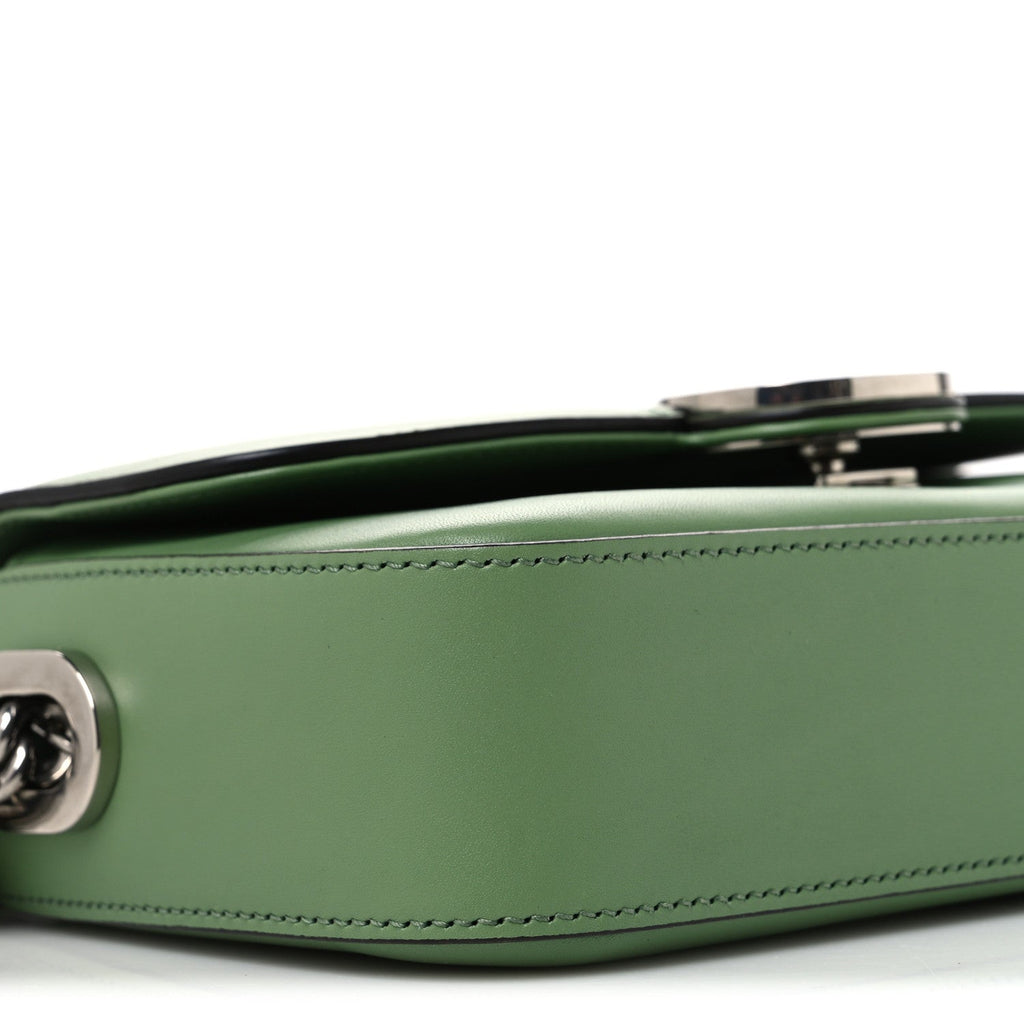 Senna Calfskin Petite GG Top Handle Shoulder Bag Green Soil Grass