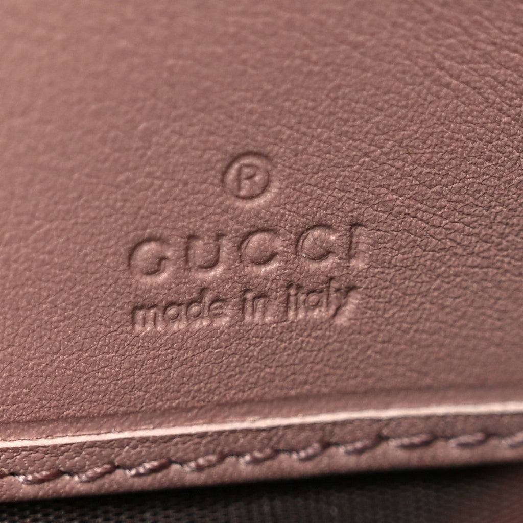 Microguccissima Bow Continental Wallet Soft Pink
