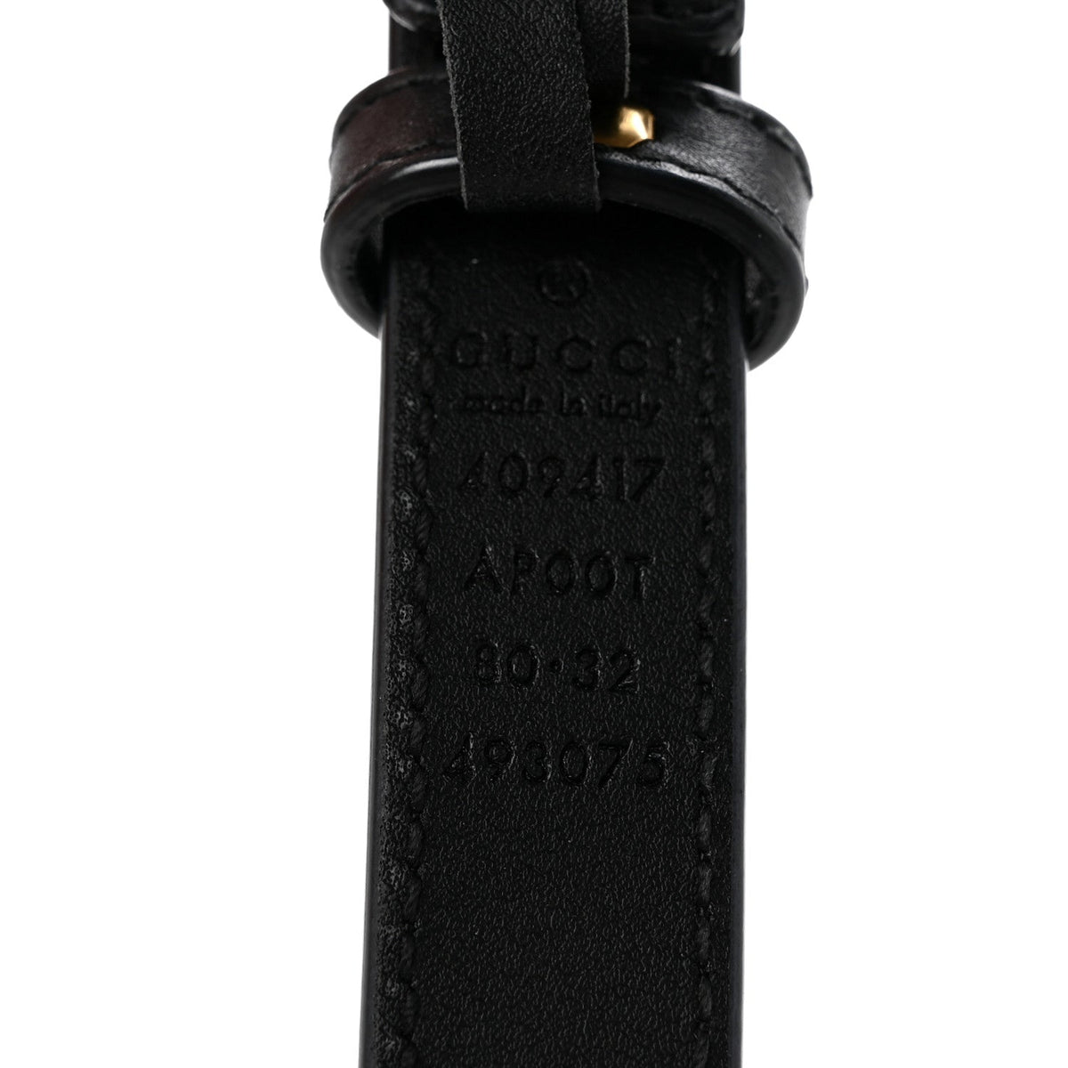 Calfskin Double G 20mm Belt 80 32 Black