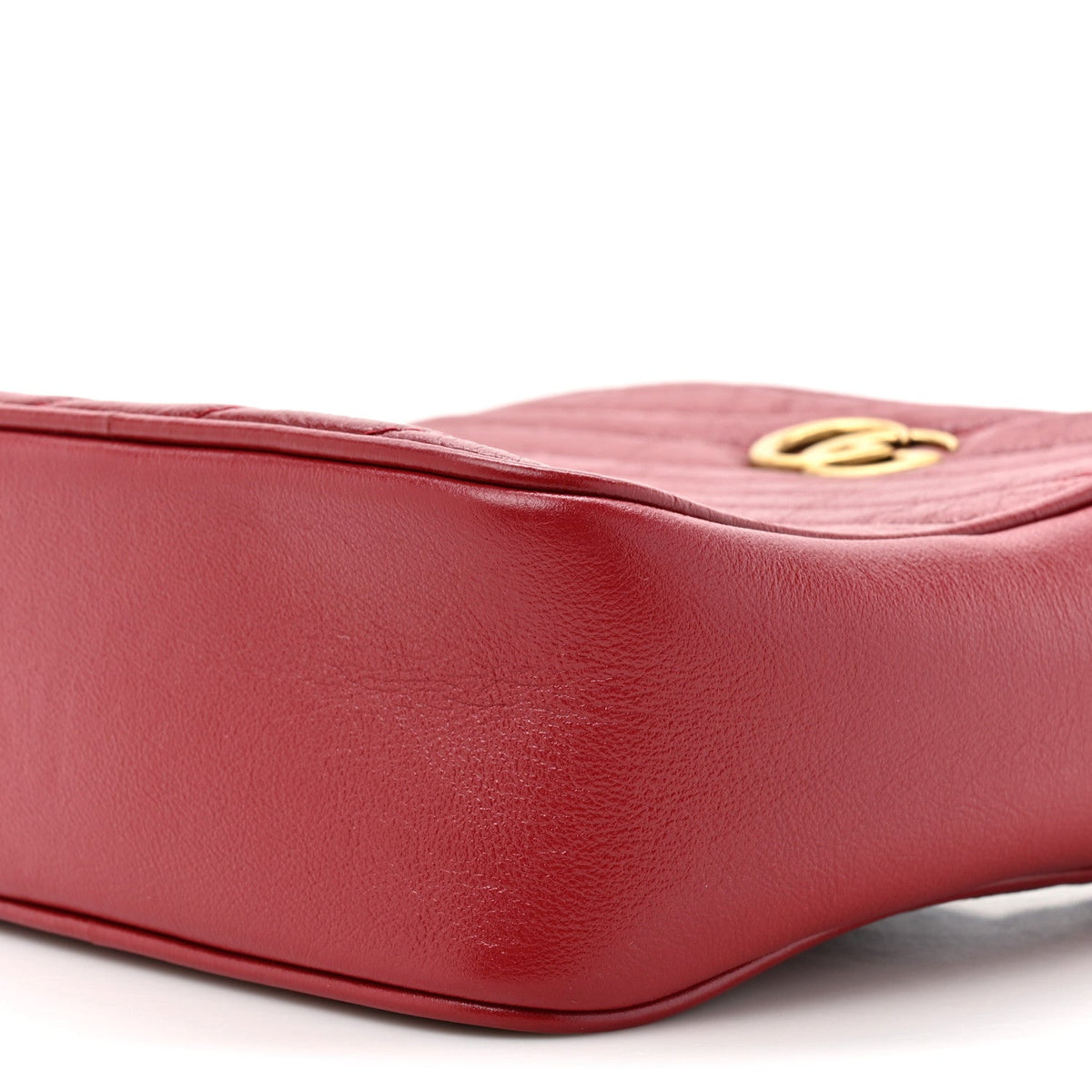 Azalea Calfskin Matelasse Diagonal Tall GG Marmont Crossbody Bag Romantic Cerise