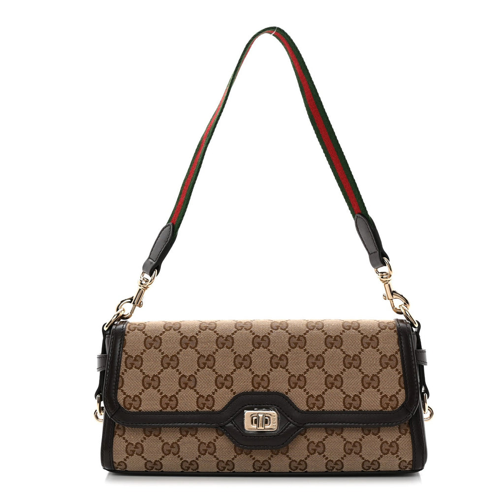 GG Monogram Small Luce Shoulder Bag Beige Ebony