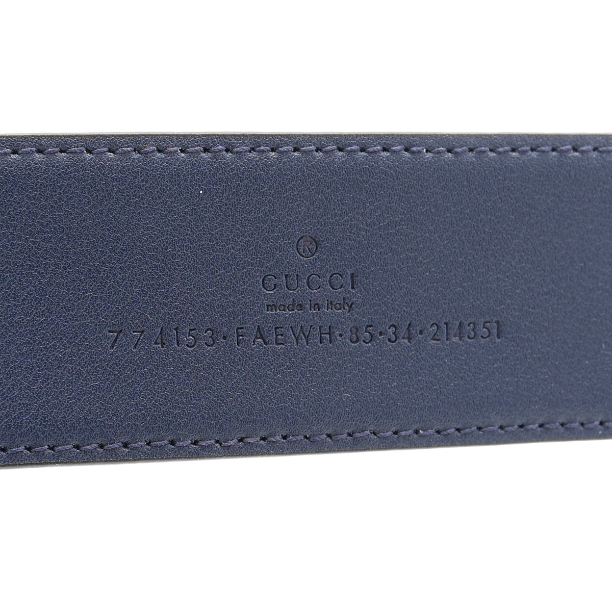 Interlocking Gradient GG Chroma 40mm Belt 85 34 Blue Agata
