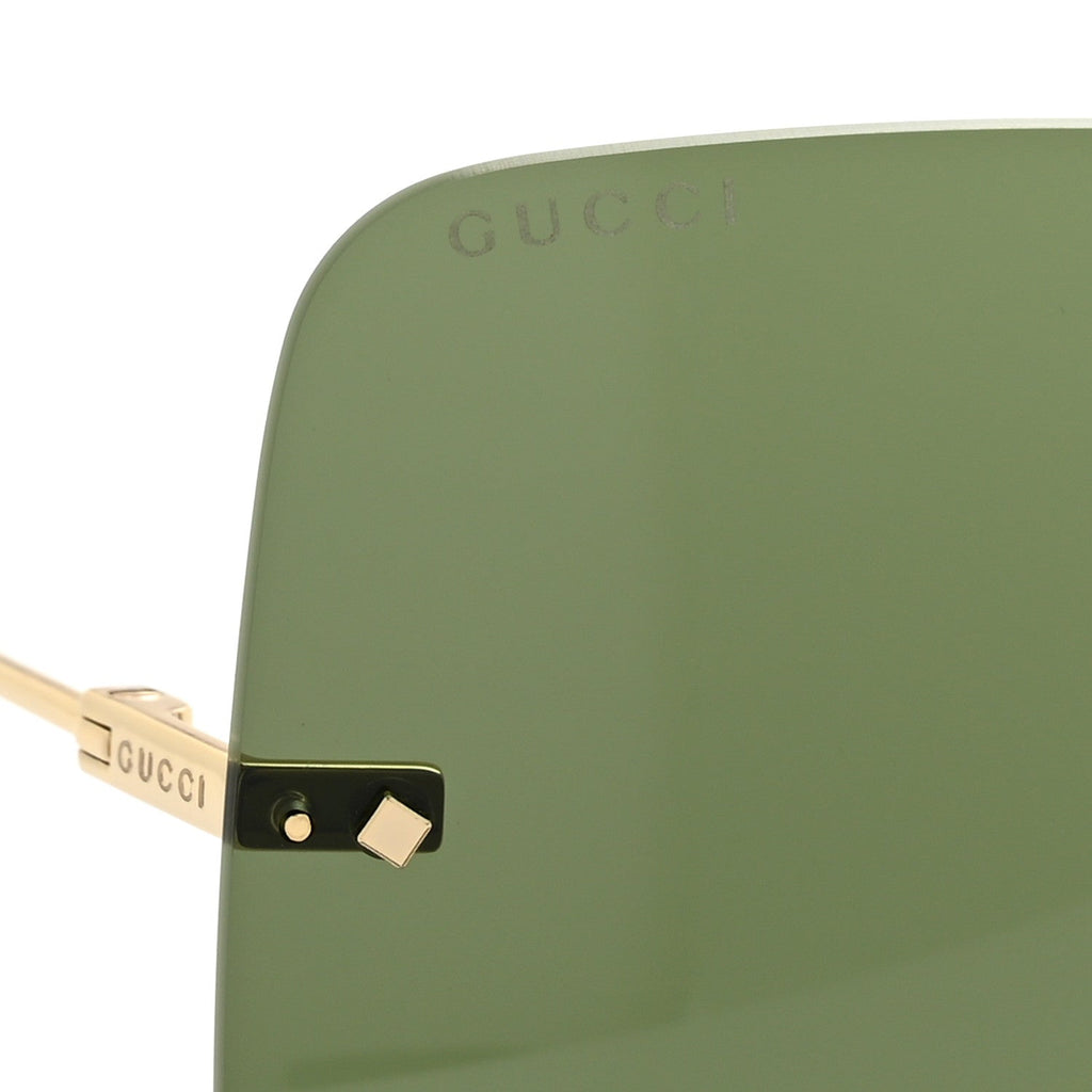Acetate Detachable Charm Square Frame Sunglasses GG1147S Green