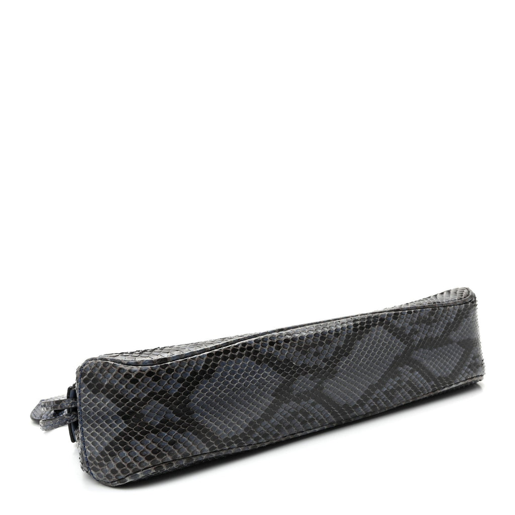 Python Lady Lock Clutch Blue