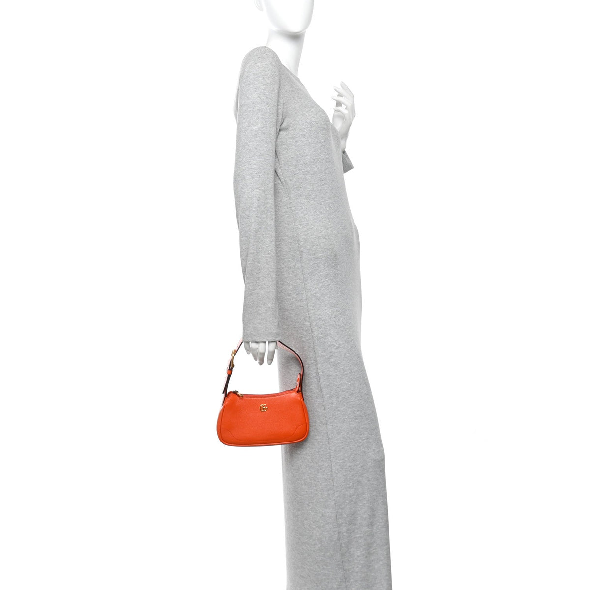 Goatskin Mini Aphrodite Shoulder Bag Orange