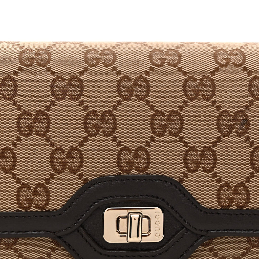 GG Monogram Small Luce Shoulder Bag Beige Ebony