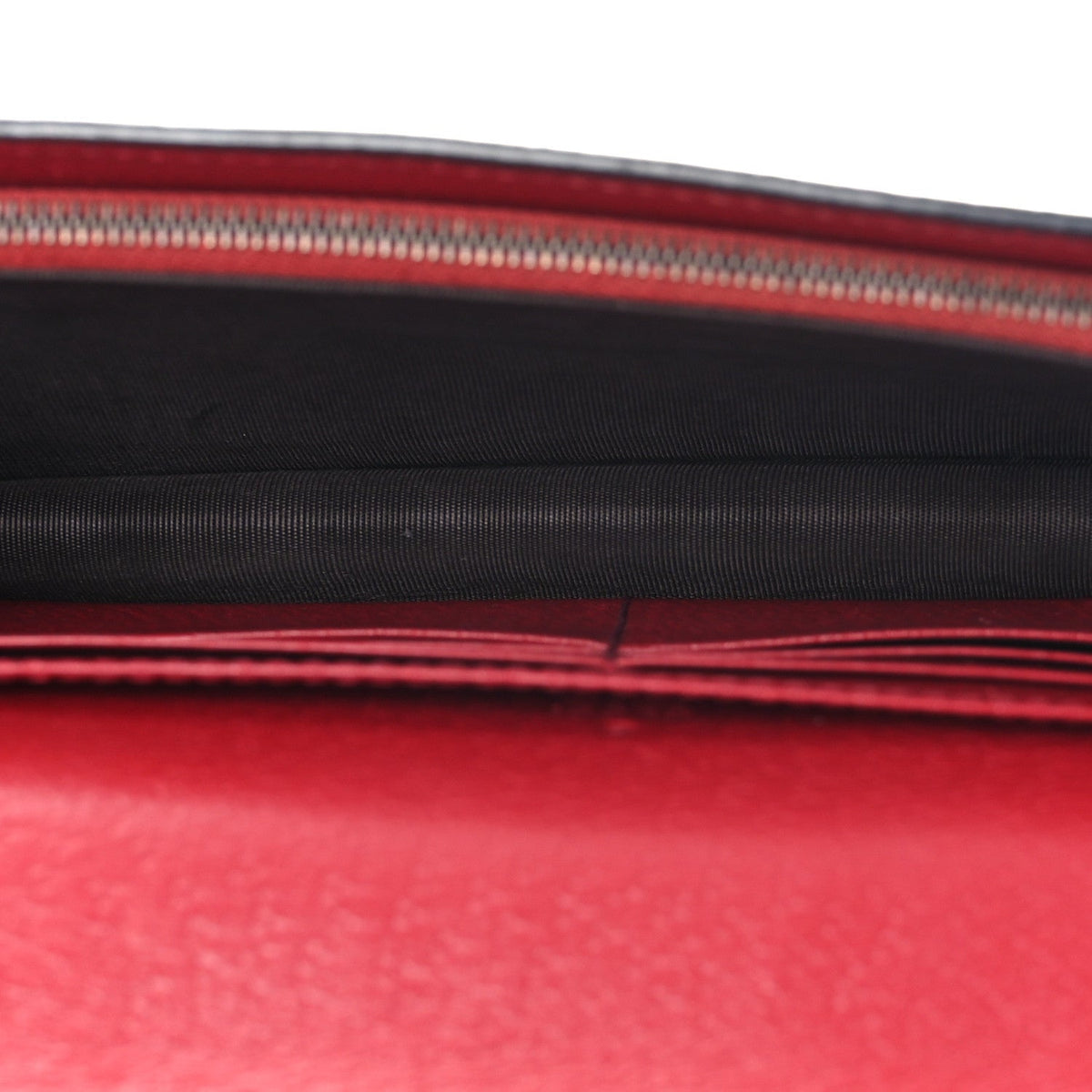 GG Supreme Monogram Web Queen Margaret Chain Wallet Red
