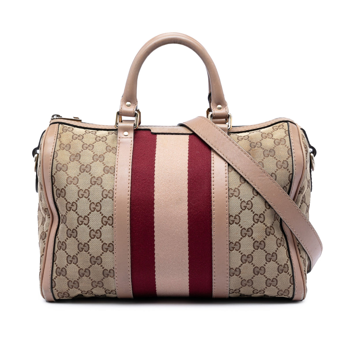 Vintage Web Boston Bag GG Canvas Medium