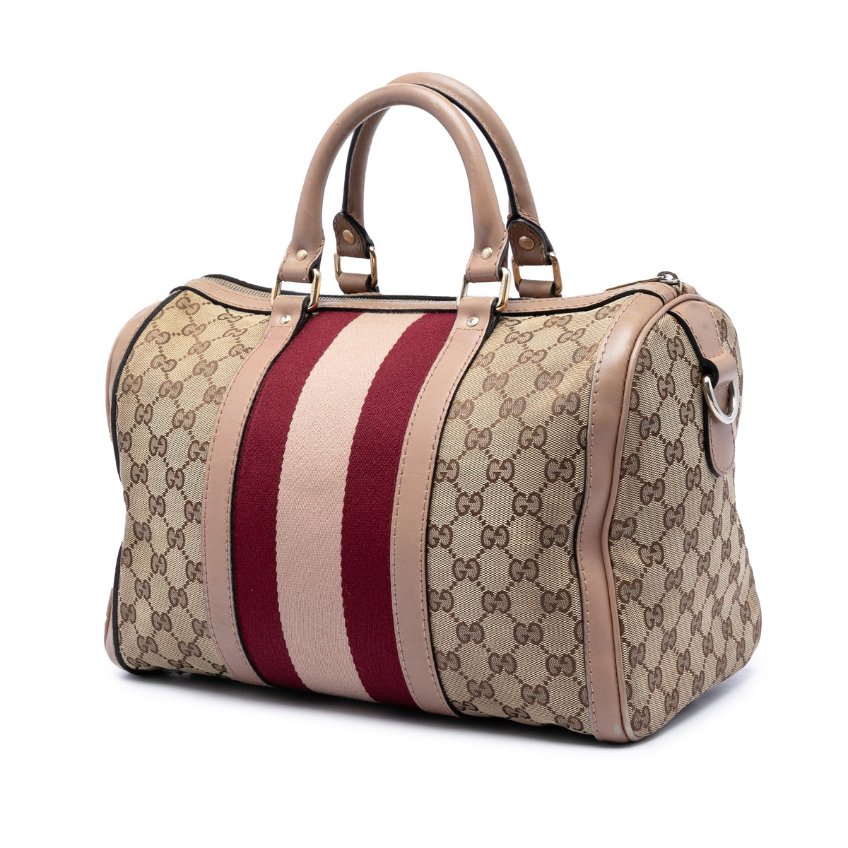 Vintage Web Boston Bag GG Canvas Medium