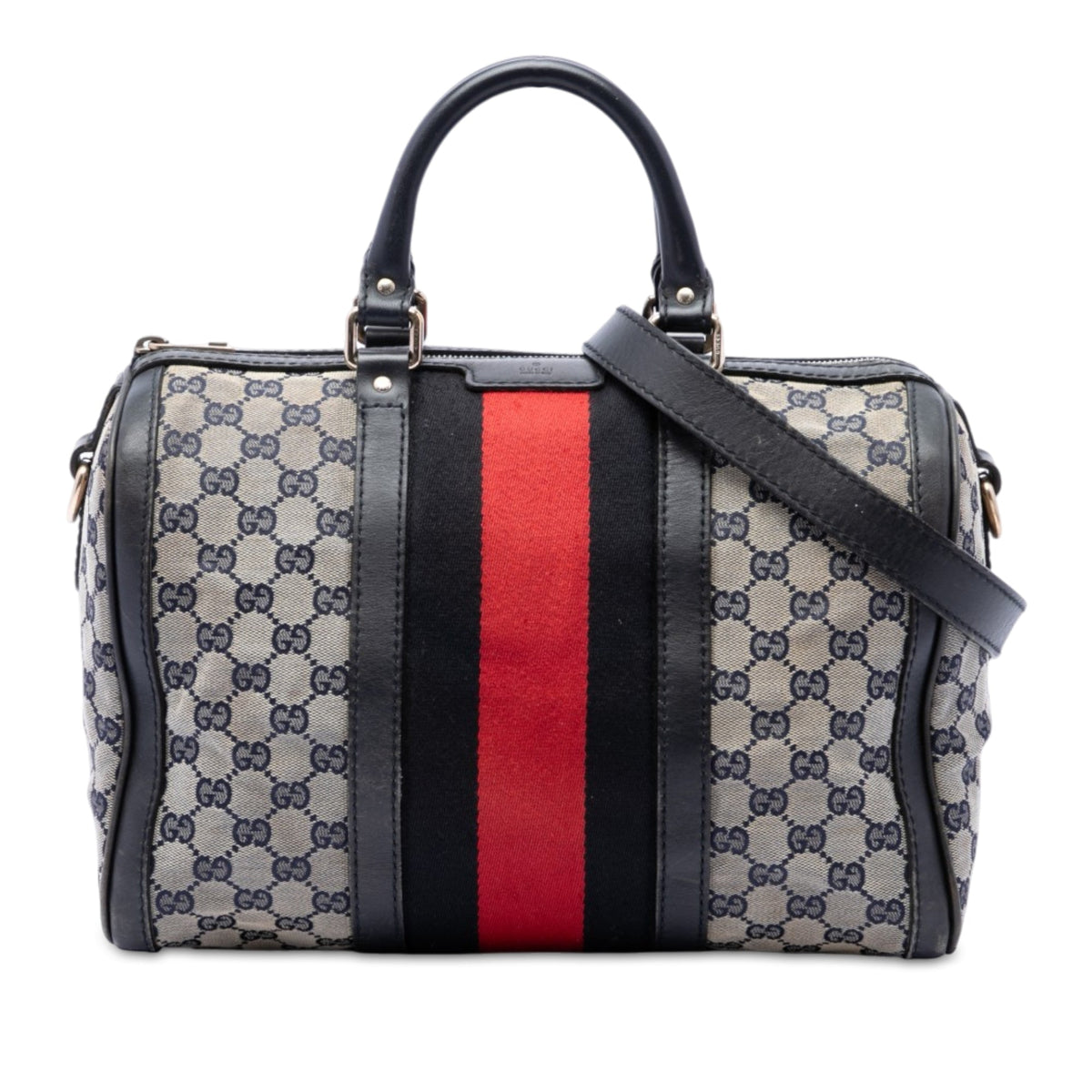 Vintage Web Boston Bag GG Canvas Medium