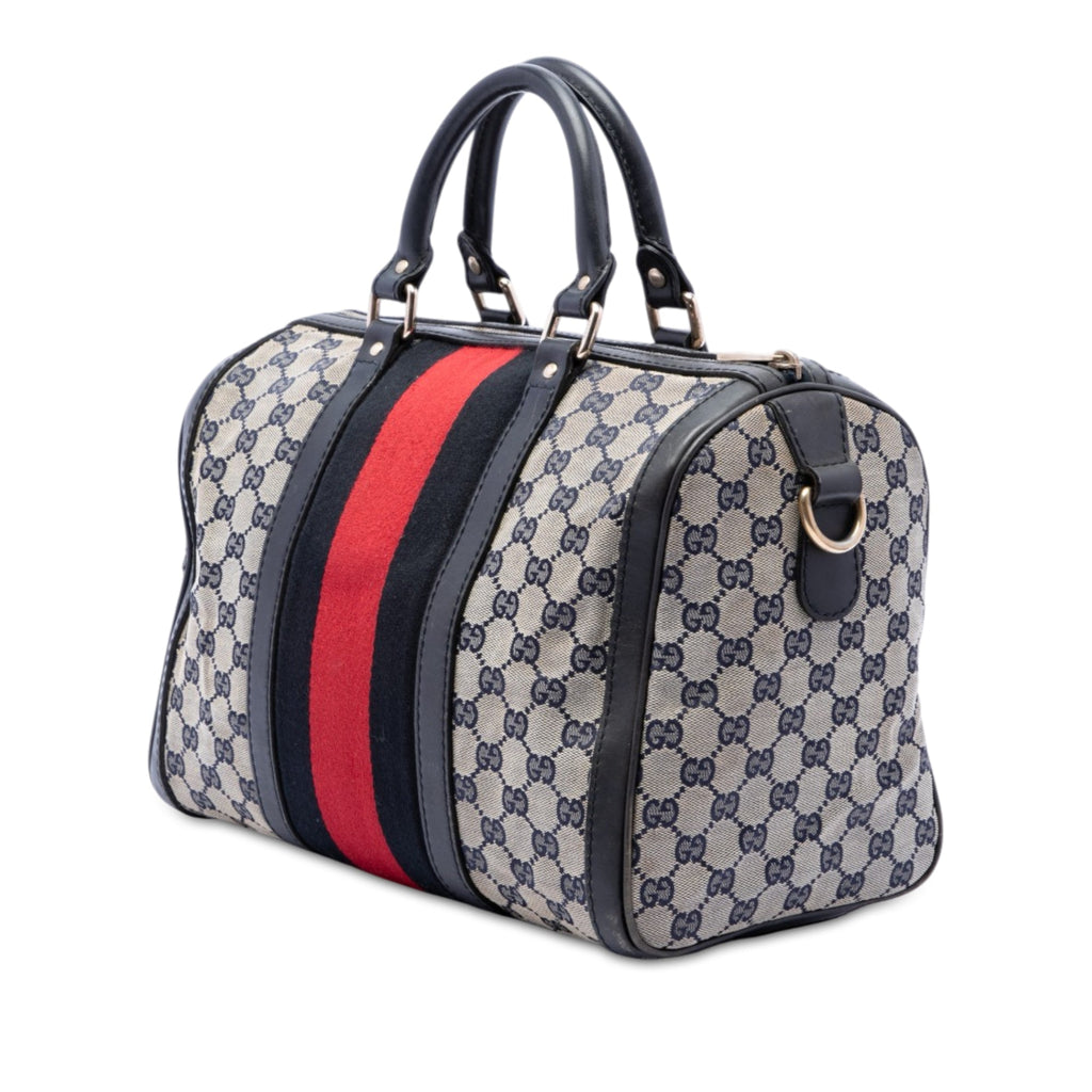 Vintage Web Boston Bag GG Canvas Medium