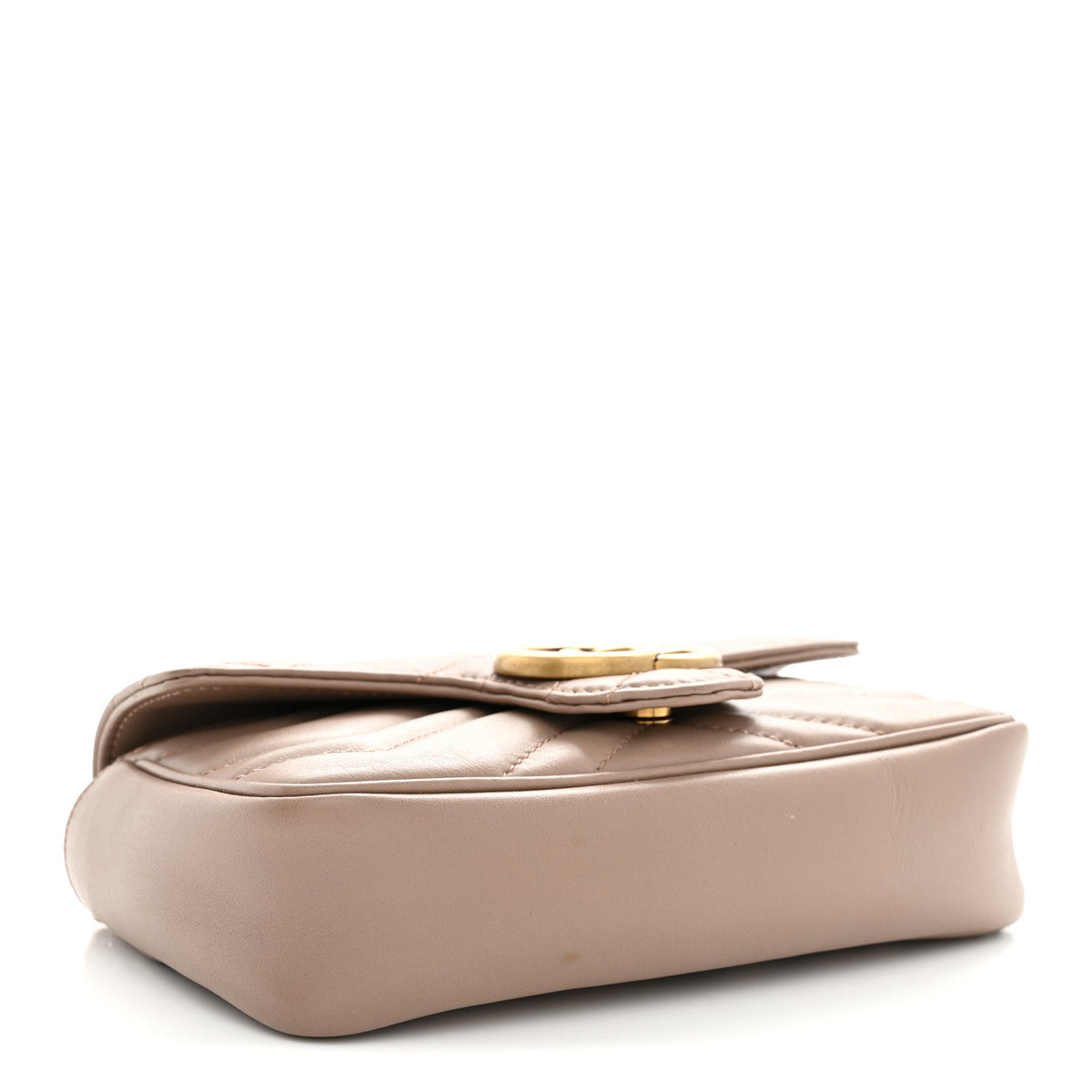 Calfskin Matelasse Super Mini GG Marmont Shoulder Bag Porcelain Rose
