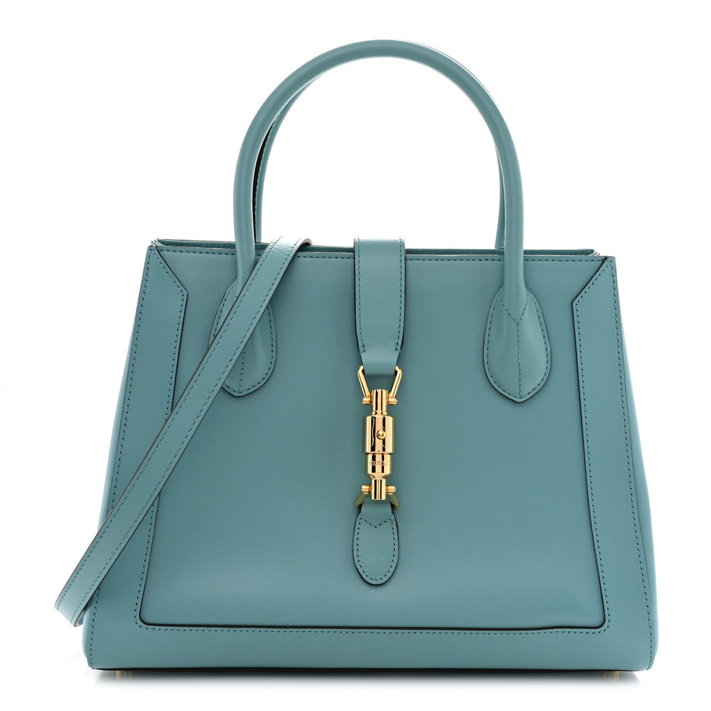 Boarded Plutone Calfskin Medium Jackie 1961 Tote Dusty Azure