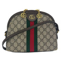 Ophidia Dome Shoulder Bag GG Coated Canvas Small